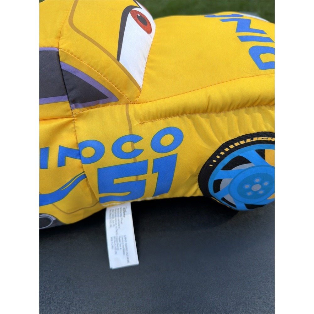 Disney Pixar CARS Dinoco 51 Yellow Cruz Ramirez 14" Reversible Plush Flipazoo - Picture 5 of 16